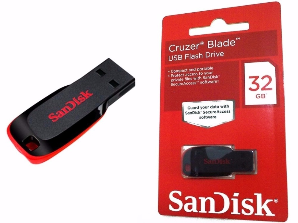 PEN DRIVE SANDISK 32GB USB CRUZER BLADE